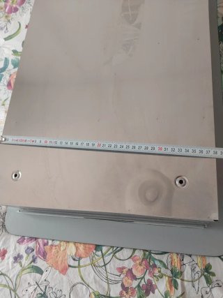 Mueble espejo plateado para baño