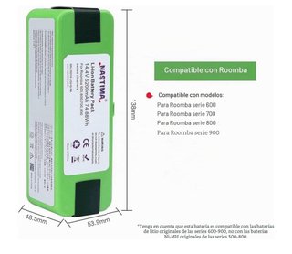 Batería NASTIMA para iRobot Roomba 600 700 800 900