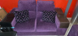 Sofá de 3 y 2 plazas morado