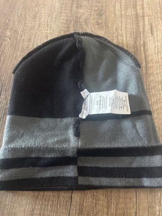 Gorro Versace Collection Negro Gris Rayas