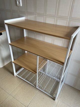 Mueble auxiliar cocina madera y metal