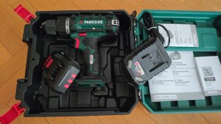 Taladro Atornillador Parkside con batería 20v