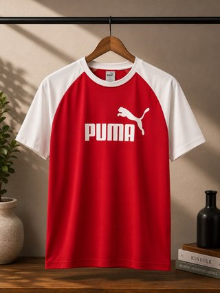 Camiseta Puma Roja y Blanca