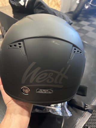 Casco Moto West W-009 Negro Mate talla S