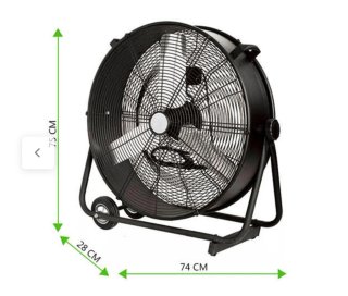 Ventilador Industrial 330W Negro