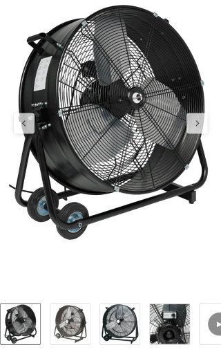 Ventilador Industrial 330W Negro