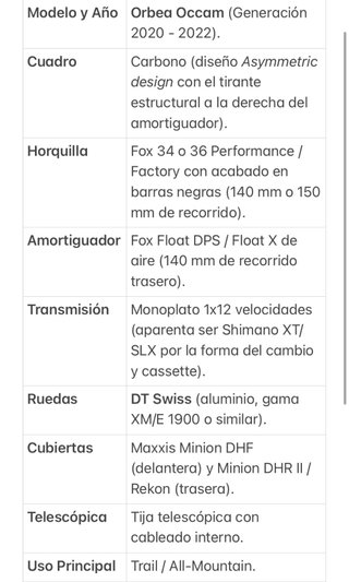 Bicicleta Orbea Occam