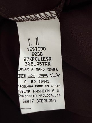 Vestido mini encaje volantes marrón