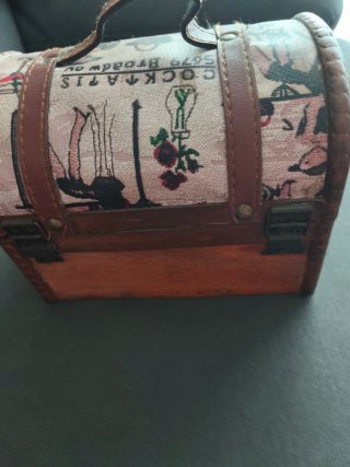 Cofre Baúl Madera Vintage Decorado