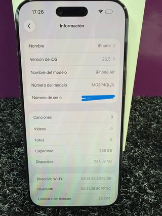 APPLE IPHONE AIR 256GB + CAJA
