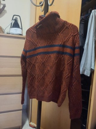 Jersey hombre cuello shawl Talla L