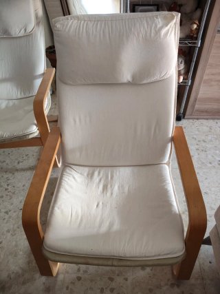 Sillas mecedoras de madera y ratán