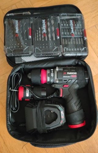 Taladro Parkside Performance 12V + Accesorios