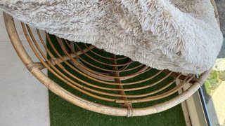 Sillón Papasan Beige y Marrón