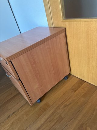 Cajonera de escritorio madera y metal