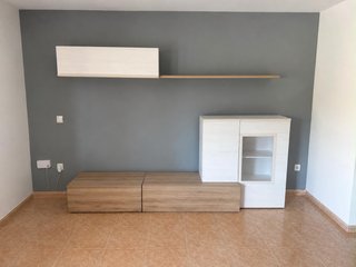 Mueble de salón comedor madera y cristal