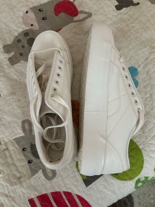 Zapatillas Zara Polipiel Blancas Talla 40
