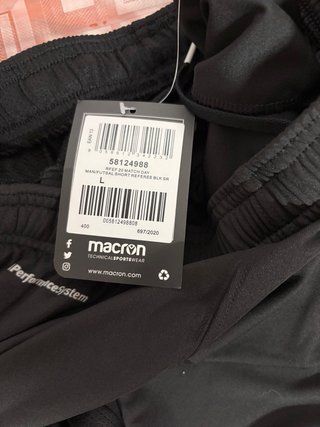 Pantalón Macron Árbitro Negro
