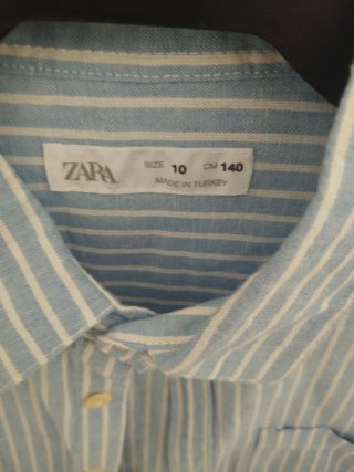 Camisa niño Zara Talla 10 Rayas Azul