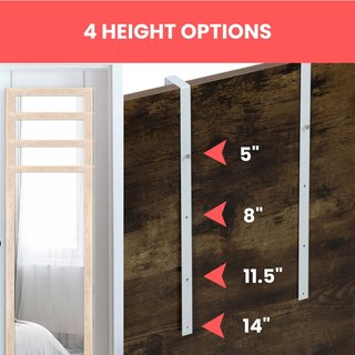 Home in Bold Colgador de espejo para puerta ajustable de 14.5 pulgadas