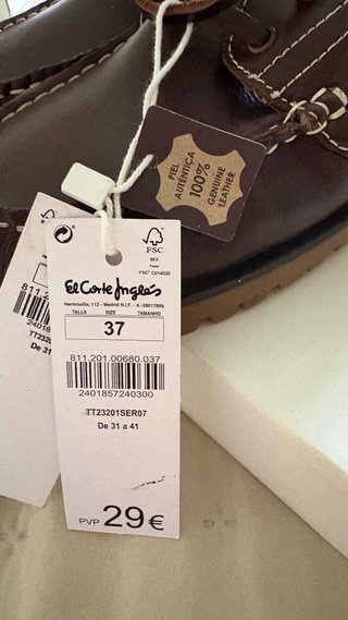 Náuticos El Corte Inglés Marrones Talla 37