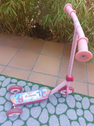 Patinete infantil rosa 3 ruedas