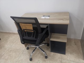 Escritorio moderno madera y gris
