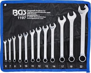 BGS 1197 | Juego de llaves combinadas | 6 - 22 mm | 12 piezas