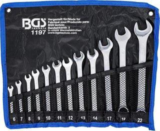 BGS 1197 | Juego de llaves combinadas | 6 - 22 mm | 12 piezas