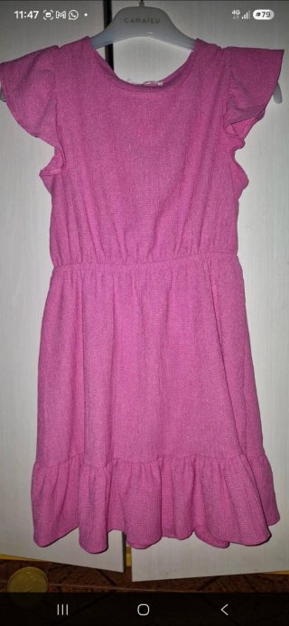Vestito bambina rosa estivo