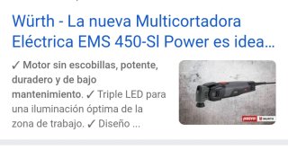 Multicortadora Würth EMS 450 SL Power