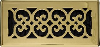 Decor Grates SPH410 Registro de suelo de desplazamiento de 4 x 10 pulgadas
