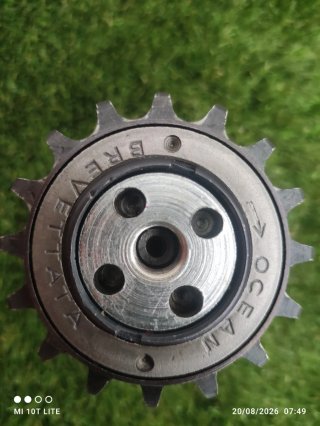 piñón + eje porta ruedas vespino válvula rotativa
