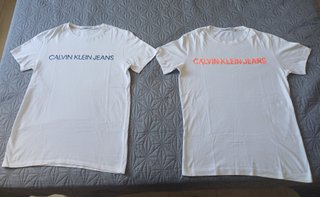 Camisetas Calvin Klein Talla XS equivalente a S.