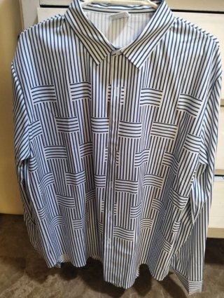 Camisa rayas azul y blanca L