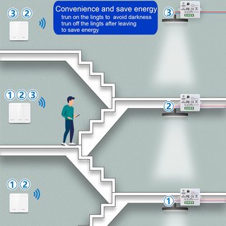 DieseRC Interruptor de luz inalámbrico, interruptor de seguridad del transmisor de RF