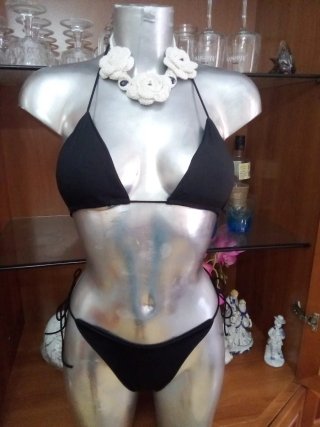 Bañador negro bikini regalo collar por la compra
