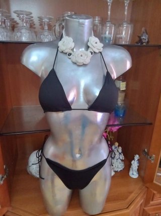 Bañador negro bikini regalo collar por la compra