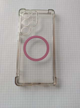 Funda transparente Samsung con aro rosa