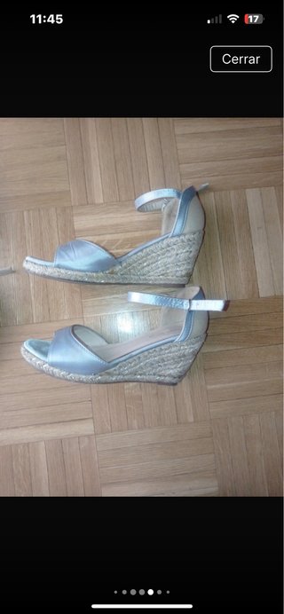 Lote 2 sandalias doradas plateadas + regalo negra