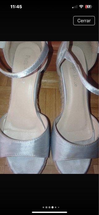 Lote 2 sandalias doradas plateadas + regalo negra