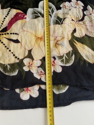 Vestido negro estampado flores