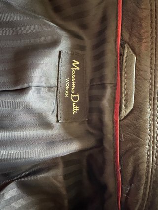 Blazer Piel Massimo Dutti Negro Talla M