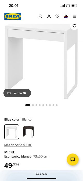 Escritorio Blanco Ikea Micke