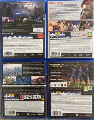 Lote 4 Videojuegos PS4: FIFA 22, NBA 2K18, GTA V,