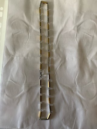 Collana bicolore oro e argento
