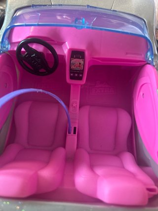 Coche Barbie Rosa y Plateado