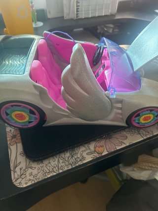 Coche Barbie Rosa y Plateado