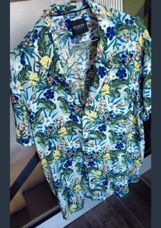 Camicia Guess Fantasia Floreale Blu/Verde Taglia L
