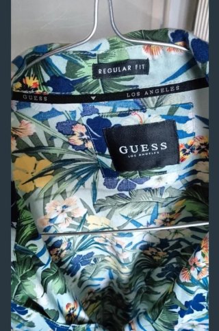 Camicia Guess Fantasia Floreale Blu/Verde Taglia L